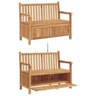 Градинска Пейка за Съхранение Кафяво 114 x 60 x 90 см