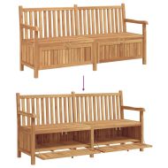 Градинска Пейка за Съхранение Кафяво 180 x 60 x 90 см