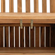 Градинска Пейка за Съхранение Кафяво 228 x 60 x 90 см