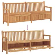 Градинска Пейка за Съхранение Кафяво 228 x 60 x 90 см