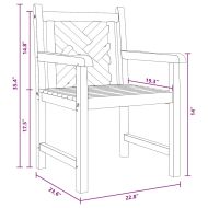 Градински столове 2 pcs Кафяво 58 x 60 x 90 см
