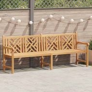 Градинска пейка Кафяво 228 x 60 x 90 см Тиково дърво масив