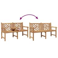 Пейка Друг Кафяво 150 x 60 x 90 см Тиково дърво масив