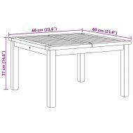 Масичка за кафе Кафяво 60 x 60 x 36 cm Тиково дърво масив