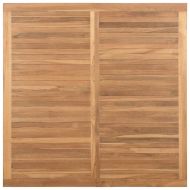 Масичка за кафе Кафяво 110 x 110 x 45 cm Тиково дърво масив