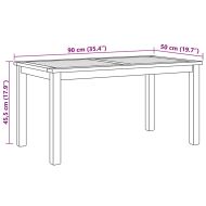 Масичка за кафе Кафяво 90 x 50 x 45.5 см Тиково дърво масив