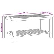 Масичка за кафе Кафяво 90 x 50 x 45 cm Тиково дърво масив