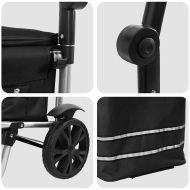 Пазарски тролей Черно 36.5 x 46.5 x 100.5 см Оксфордска тъкан