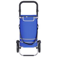 Пазарски тролей Синьо 36.5 x 46.5 x 100.5 см Оксфордска тъкан