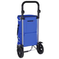 Пазарски тролей Синьо 36.5 x 46.5 x 100.5 см Оксфордска тъкан