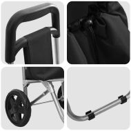 Пазарски тролей Черно 35 x 28 x 92 см Оксфордска тъкан