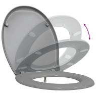 Бързо освобождаваща тоалетна седалка Сив 44.8 x 37.3 x 4.2 см