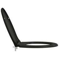 Бързо освобождаваща тоалетна седалка Черно 44.8 x 37.3 x 4.2 см