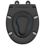Бързо освобождаваща тоалетна седалка Антрацит