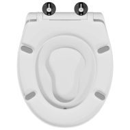 Бързо освобождаваща тоалетна седалка Бяло 44.5 x 37.3 x 4.3 см