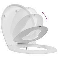 Бързо освобождаваща тоалетна седалка Бяло 44.5 x 37.3 x 4.3 см