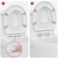 Бързо освобождаваща тоалетна седалка Бяло 44.5 x 37.3 x 4.3 см