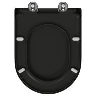 Бързо освобождаваща тоалетна седалка Черно 46.2 x 36 x 4.3 см