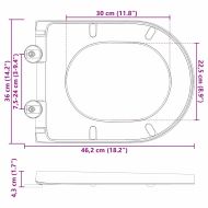 Бързо освобождаваща тоалетна седалка Черно 46.2 x 36 x 4.3 см