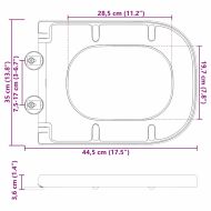 Бързо освобождаваща тоалетна седалка Сив 44.5 x 35 x 3.6 см
