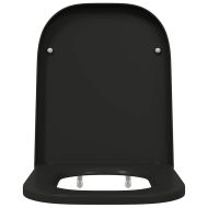 Бързо освобождаваща тоалетна седалка Черно 44.5 x 35 x 3.6 см