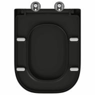 Бързо освобождаваща тоалетна седалка Черно 44.5 x 35 x 3.6 см