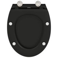 Тоалетна с бързо освобождаване, подходяща за седалка Черно