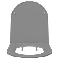 Бързо освобождаваща тоалетна седалка Сив 44 x 36.4 x 3.4 см