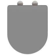 Бързо освобождаваща тоалетна седалка Сив 44 x 36.4 x 3.4 см