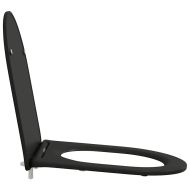 Бързо освобождаваща тоалетна седалка Черно 44 x 36.4 x 3.4 см