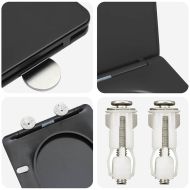 Бързо освобождаваща тоалетна седалка Черно 44 x 36.4 x 3.4 см