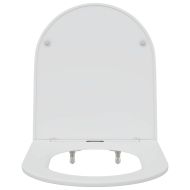 Бързо освобождаваща тоалетна седалка Бяло 44 x 36.4 x 3.4 см