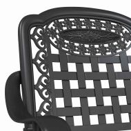 Градински стол 2 pcs Черно 55 x 56.5 x 91 см Алуминий