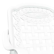 Градински стол 2 pcs Бяло 55 x 56.5 x 91 см Алуминий