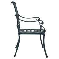 Градински стол 2 pcs Зелен 55 x 56.5 x 91 см Алуминий