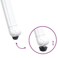 Градински стол 2 pcs Бяло 55 x 56.5 x 91 см Алуминий