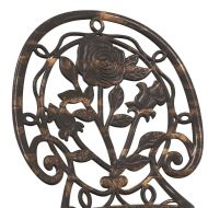 Градински бистро комплект 3 pcs Бронзов Алуминий