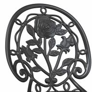 Градински бистро комплект 3 pcs Черно Алуминий