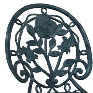 Градински бистро комплект 3 pcs Зелен Алуминий