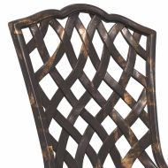 Градински бистро комплект 3 pcs Бронзов Алуминий