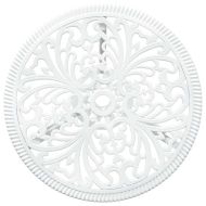 Градински бистро комплект 3 pcs Бяло Алуминий