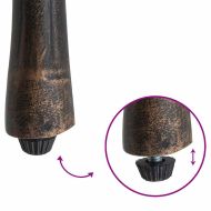 Градински стол 2 pcs Бронзов 55 x 56.5 x 91 см Алуминий