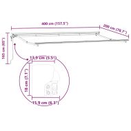 Рамка за сенник Бяло 4 x 2 m