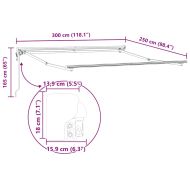 Рамка за сенник Антрацит 3 x 2,5 m