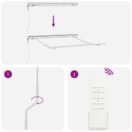 Рамка за сенник Бяло 2.5 x 2 m Метал