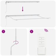 Рамка за сенник Бяло 4 x 2 m Метал