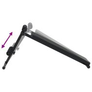 Бенч за седящи преси Черно 124 x 33.5 x 55 см