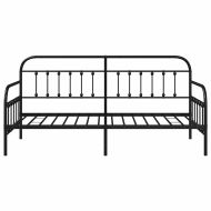 Рамка за легло за ден с таблото Черно 90 x 200 cm Стомана
