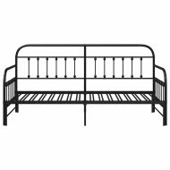 Рамка за легло за ден с таблото Черно 90 x 200 cm Стомана