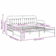 Рамка за легло за ден с таблото Черно 90 x 200 cm Стомана